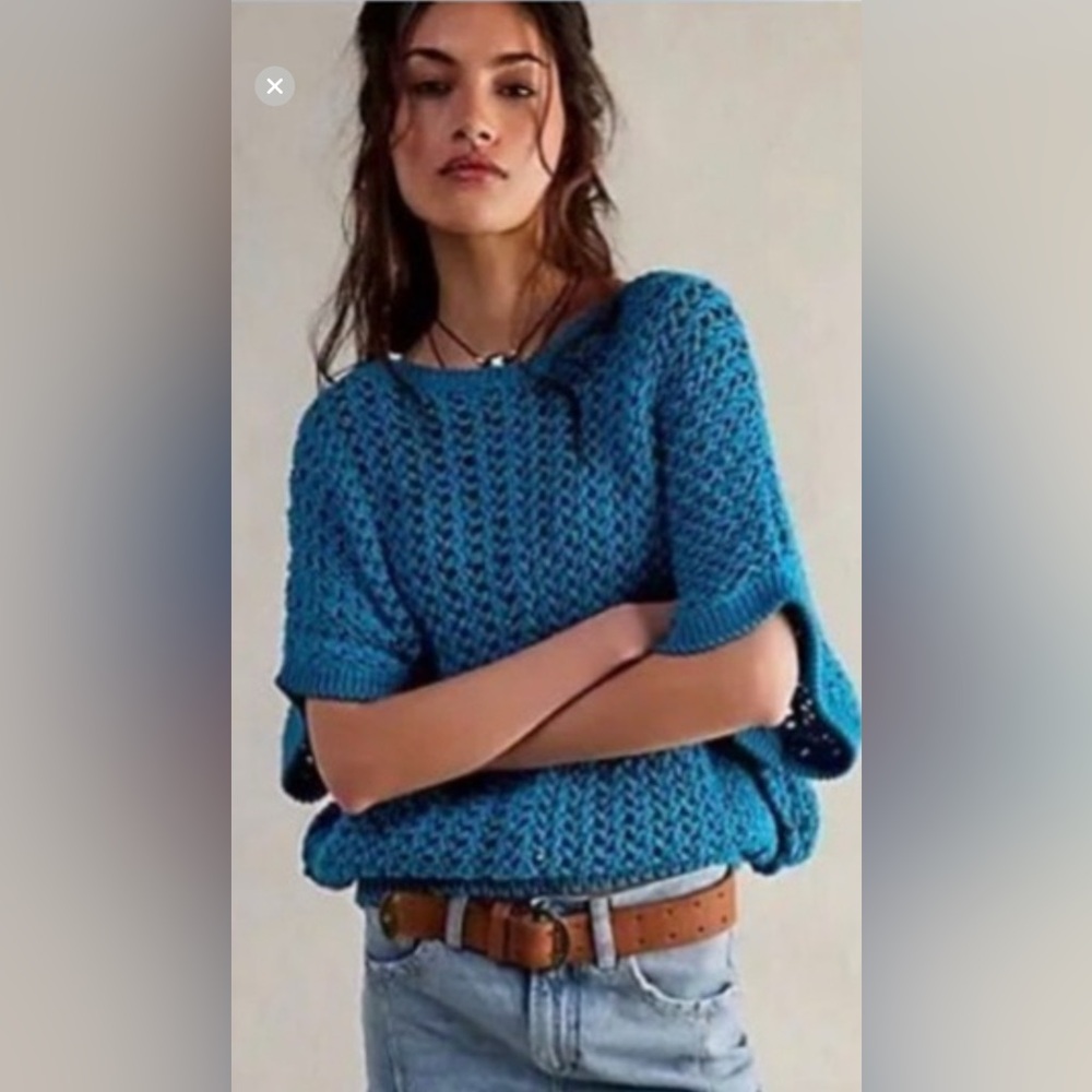 NWOT We The Free Sophia Sweater Tee Sz S